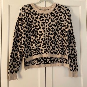 XS cheetah print crewneck sweater.